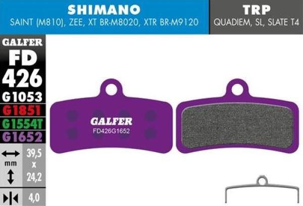 Galfer E-Bike FD426 Shimano XTR/XT/SLX/Saint/Zee Bremsbeläge