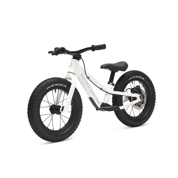 Kids Ride Shotgun Dirt Hero 14" Off-Road Balance Bike Disc Brake, white