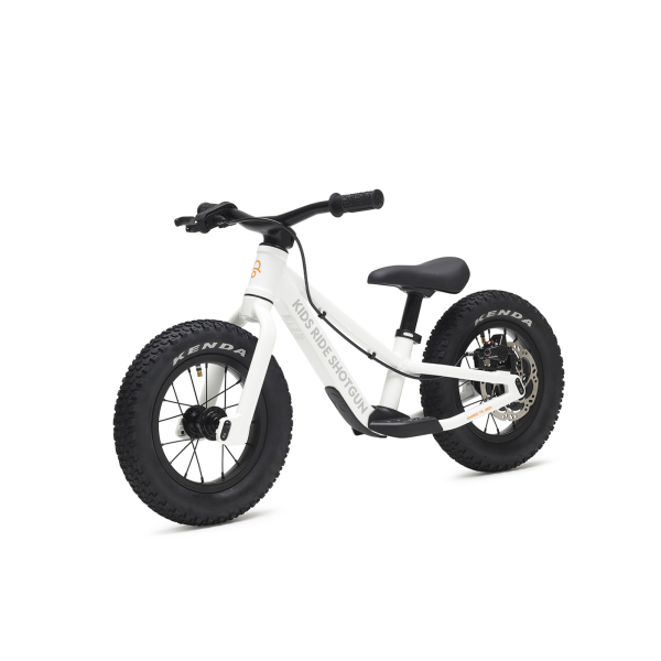 Kids Ride Shotgun Dirt Hero 12" Off-Road Balance Bike Disc Brake, white