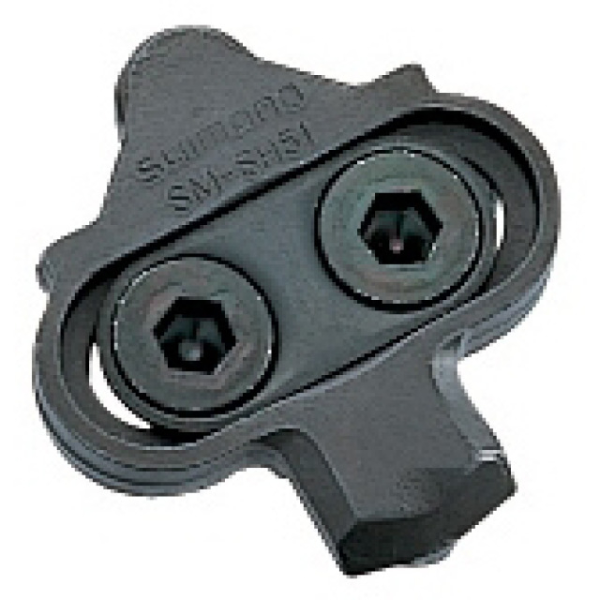 Shimano SPD Cleatset Einfach-Auslösung, SM-SH51 mit Gegenplatte schwarz