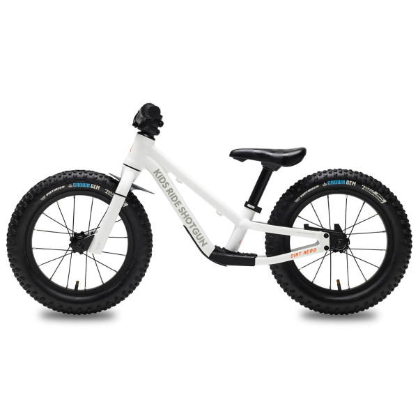 Kids Ride Shotgun 14” Dirt Hero, white